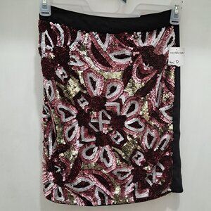 Walter Baker Portia Sequin Bloom Floral Mini Skirt #W4421 Size 0 Party Eras Tour